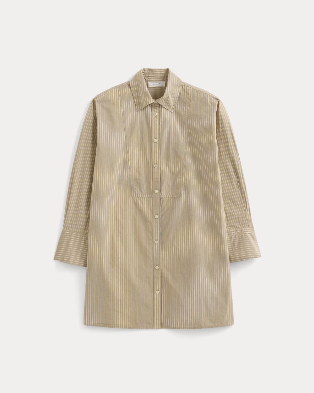 The Mini Shirtdress in Ultrasoft Cotton | Tiger's Eye / Optic White - Image 2