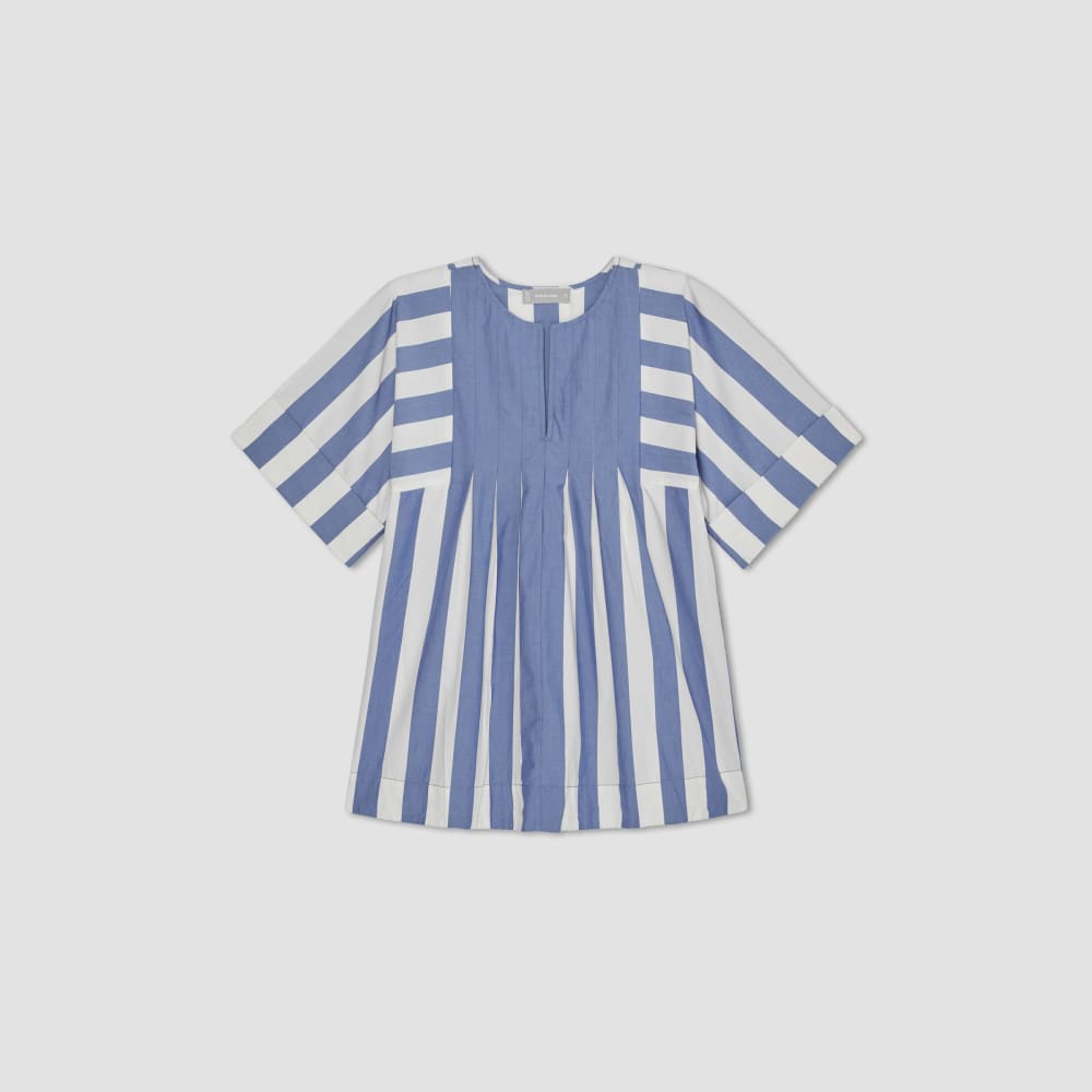 The Poplin Tunic | Mazarine Blue / Bone - Image 2