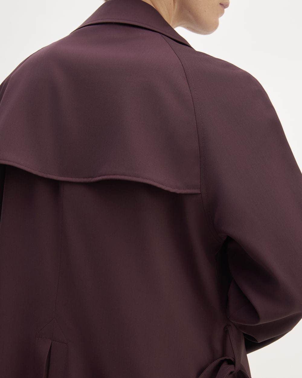 The Italian Wool Modern Trench | Burgundy - Image 5