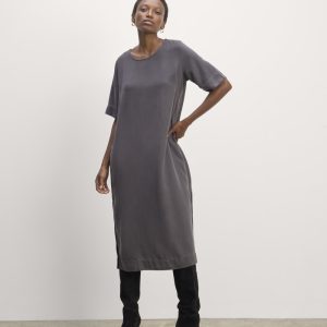 The Relaxed T-Shirt Dress in Buttersoft | Graphite