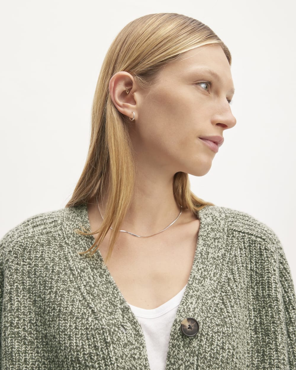 The Felted Merino Cardigan | Seafoam Green / Kambaba Twist - Image 4