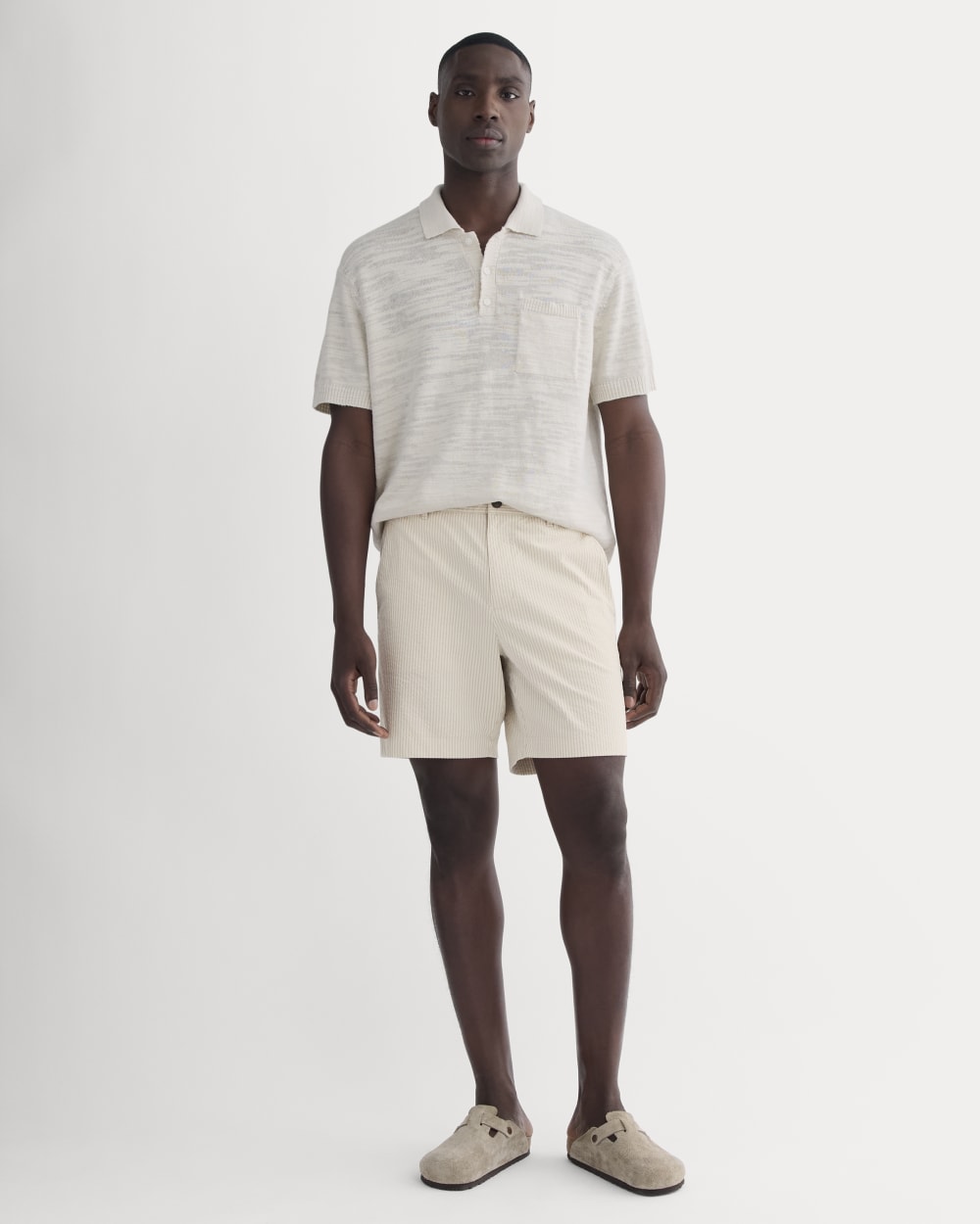 The Cotton Linen Polo | Birch - Image 3