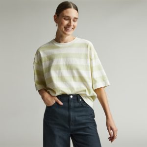 The Premium Weight Relaxed Tee | Seafoam Green / Canvas Tan