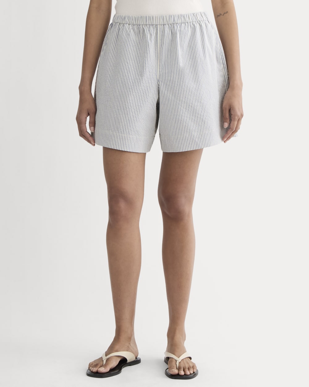 The Seersucker Pull-On Short | Dutch Blue / Natural - Image 3