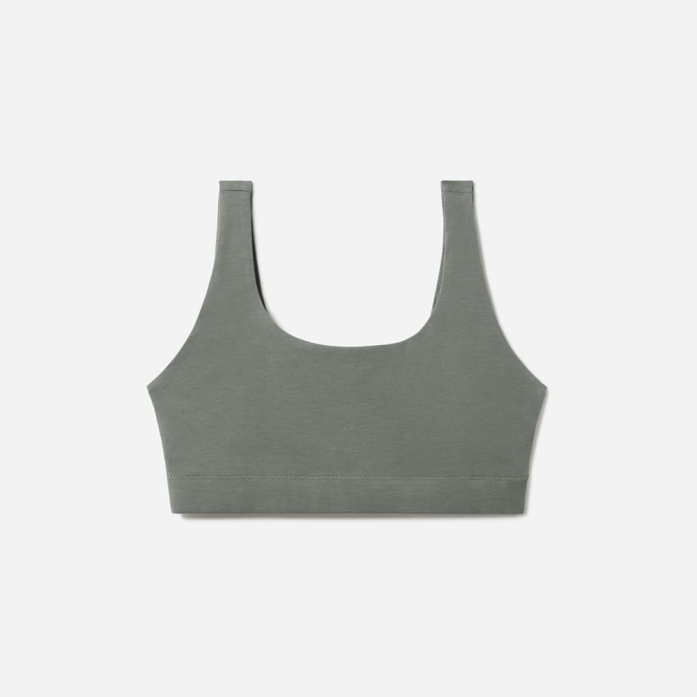 The Cotton Tank Bra | Dark Sage