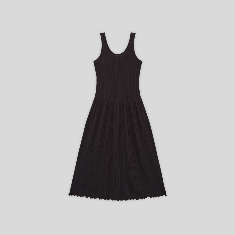 The Rib Soft Knit Scoop-Neck Dress | Black - Image 2