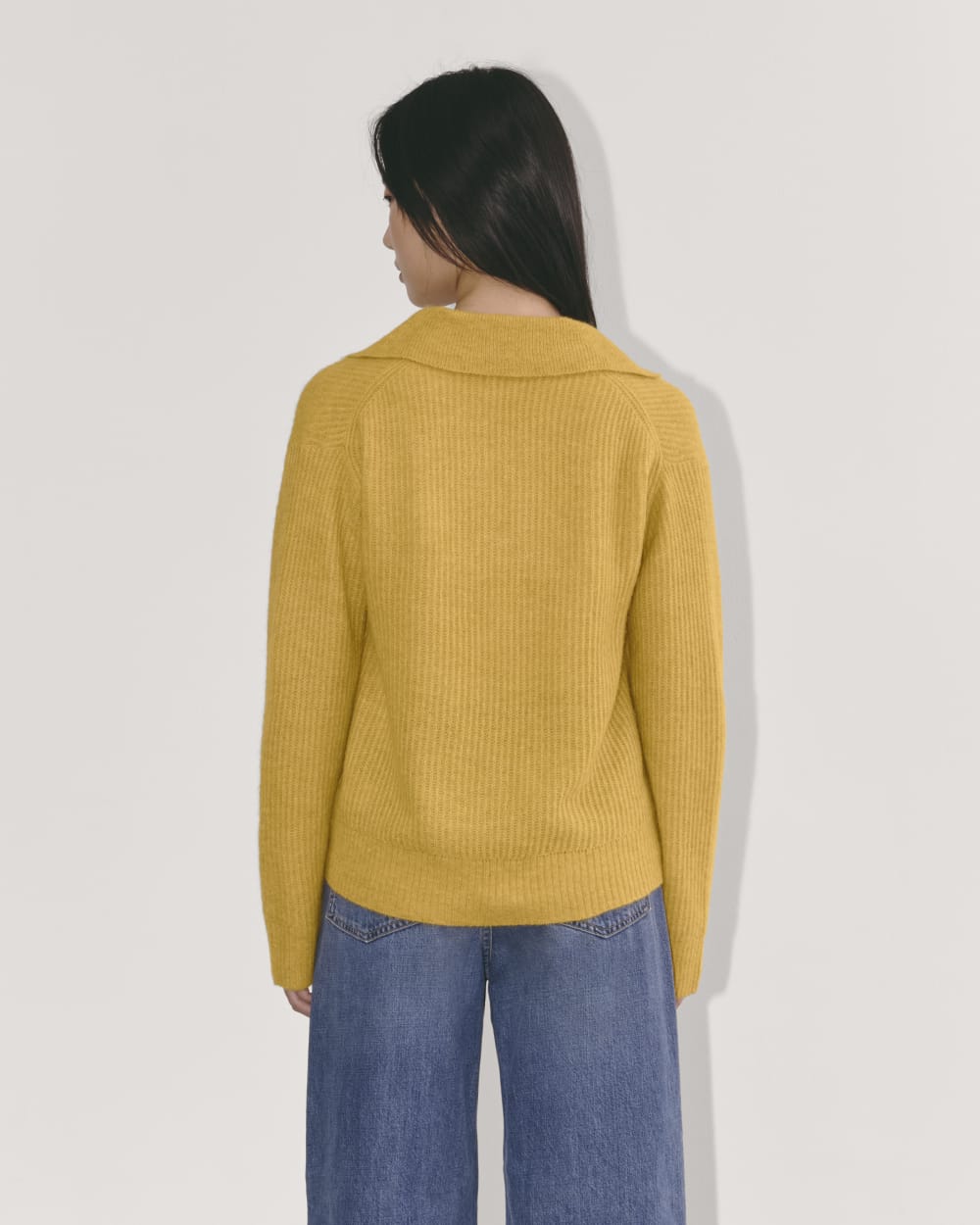 The Oversized Polo in Alpaca | Golden Yellow - Image 5