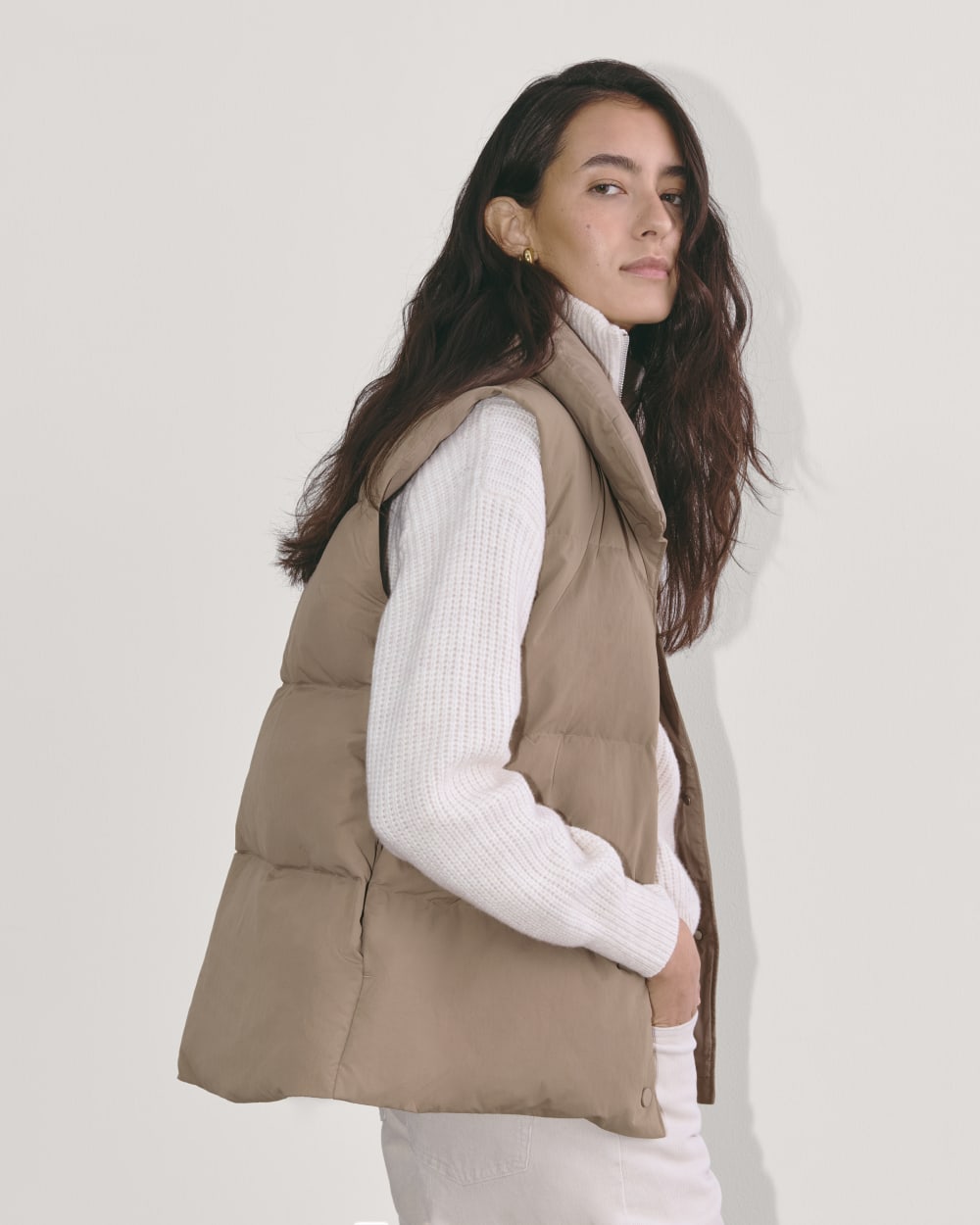 The Puffer Vest | Taupe Grey - Image 5