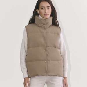 The Puffer Vest | Taupe Grey