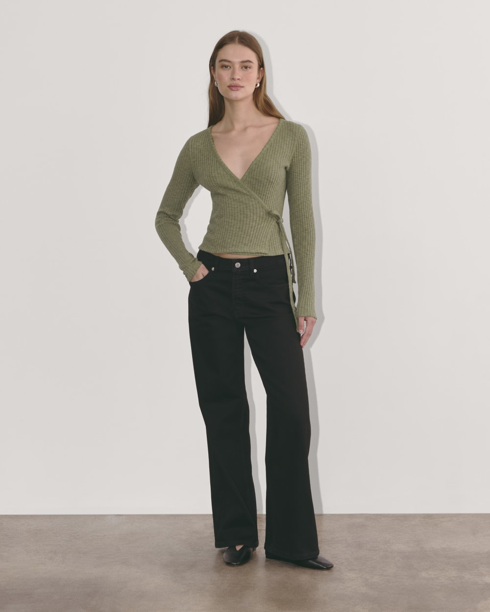 The Cozy Rib Wrap Top | Kalamata - Image 3