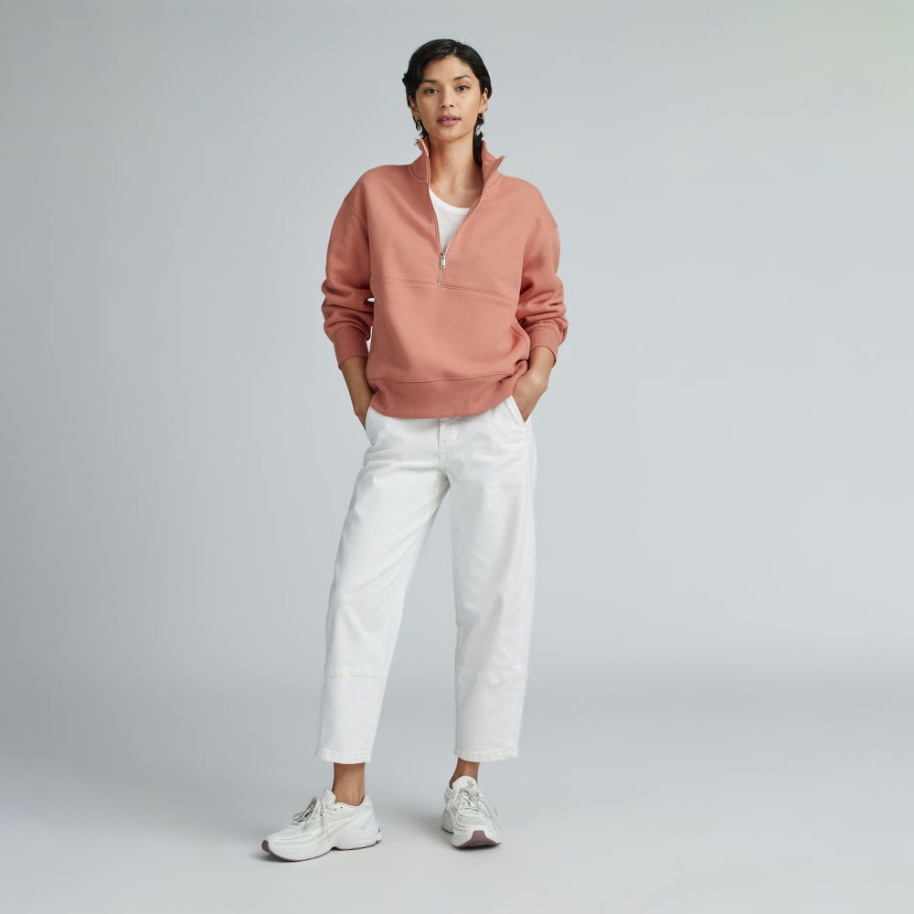 The ReTrack Half-Zip Sweatshirt | Light Rose - Image 5