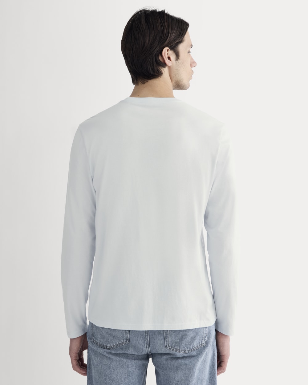 The Essential Organic Long-Sleeve Tee | Air Blue - Image 4