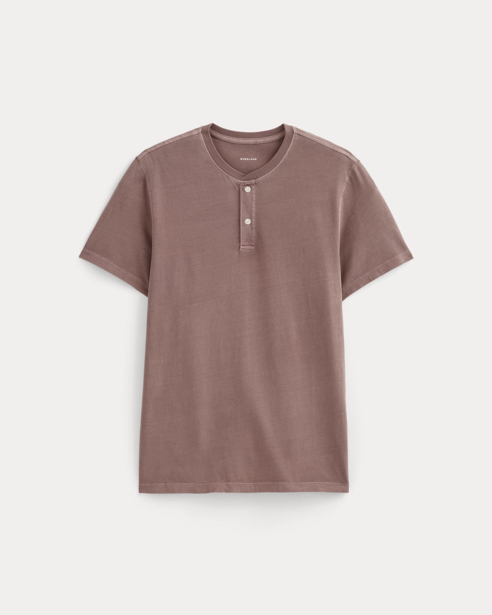 The Essential Organic Garment-Dyed Henley | Brown Garment Dye - Image 2