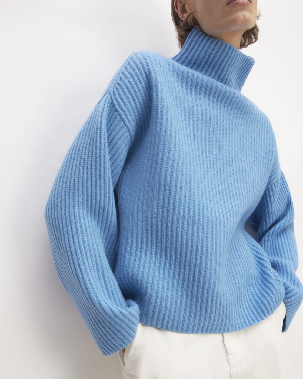 The Felted Merino Funnel-Neck Pullover | Heritage Blue - Image 5