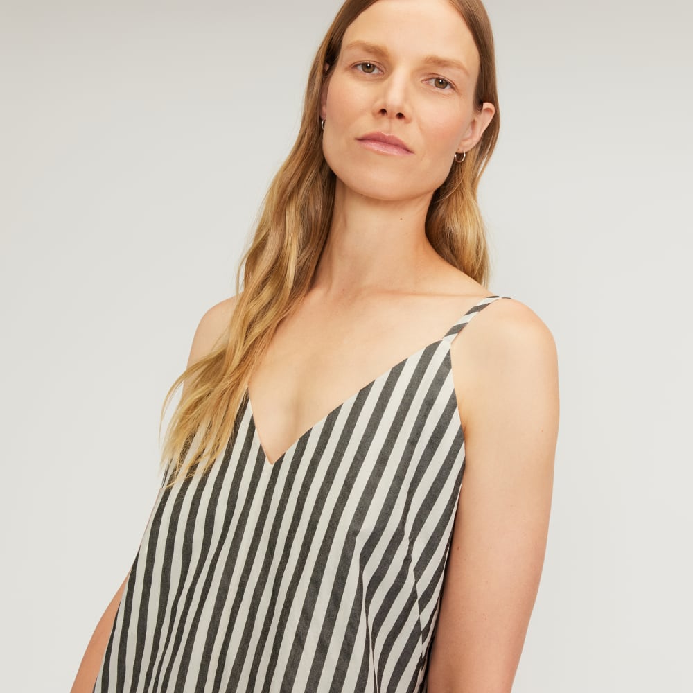 The Poplin Slip Dress | Bone / Black - Image 4