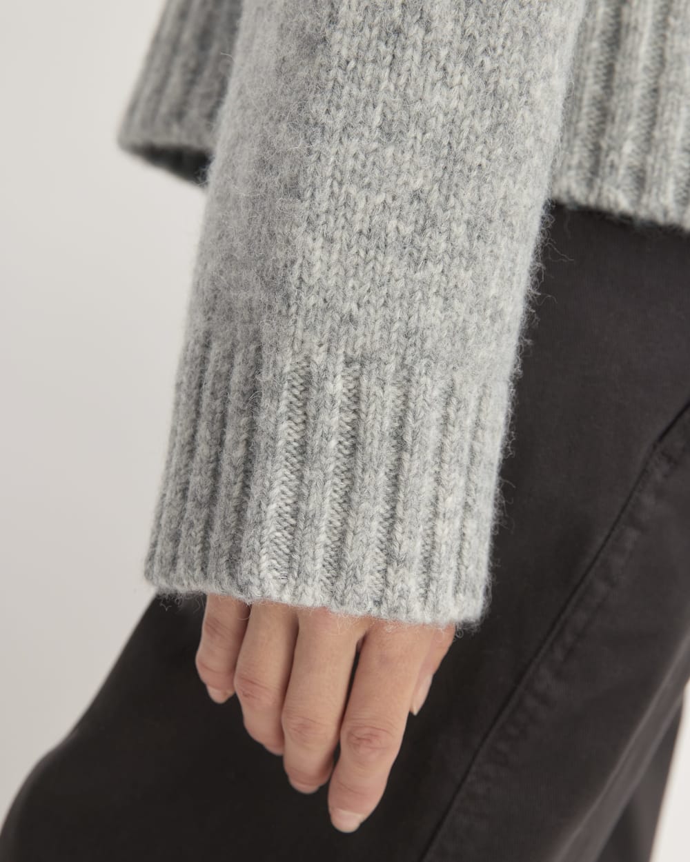 The Cloud Oversized Turtleneck | Heather Grey - Image 5