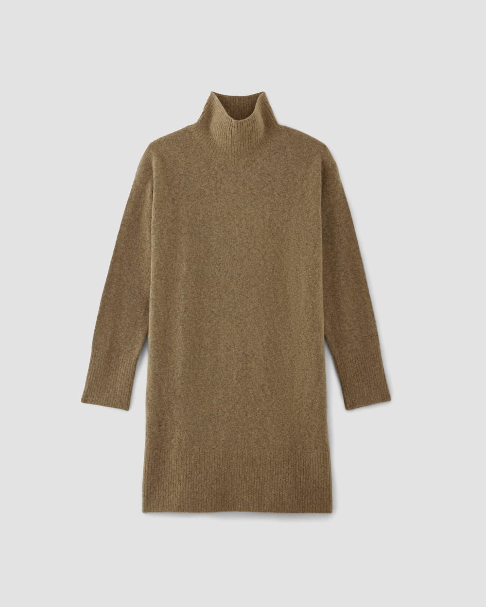 The Cozy Stretch Turtleneck Dress | Heathered Toasted Coconut - Image 2