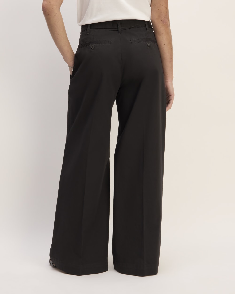 The Pleated Wide-Leg Chino | Black - Image 6