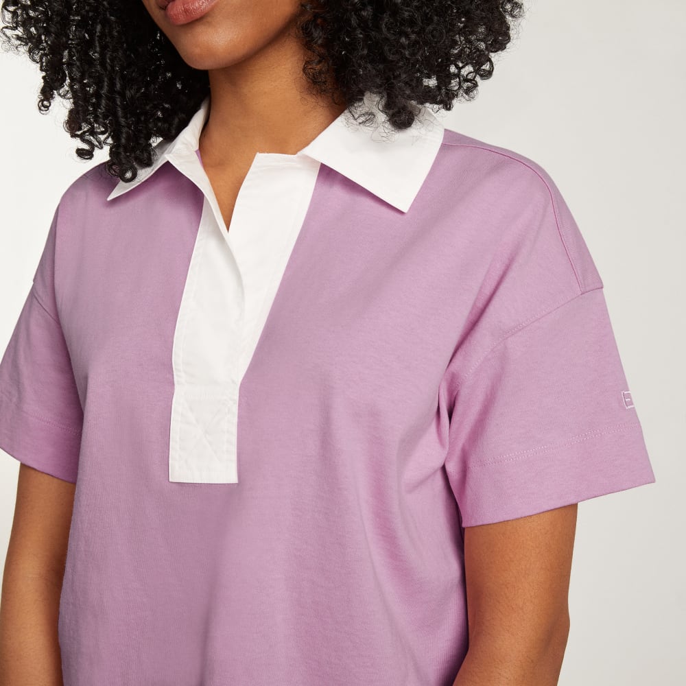 The Retro Jersey Polo | Mauve / Bone - Image 4