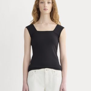 The Form Square-Neck Tank | Black