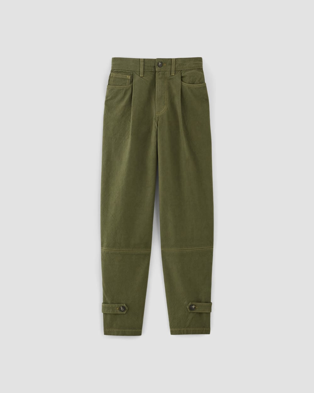 The Everlane x Marques' Almeida Canvas Oversized Barrel Pant | Deep Moss Green - Image 2