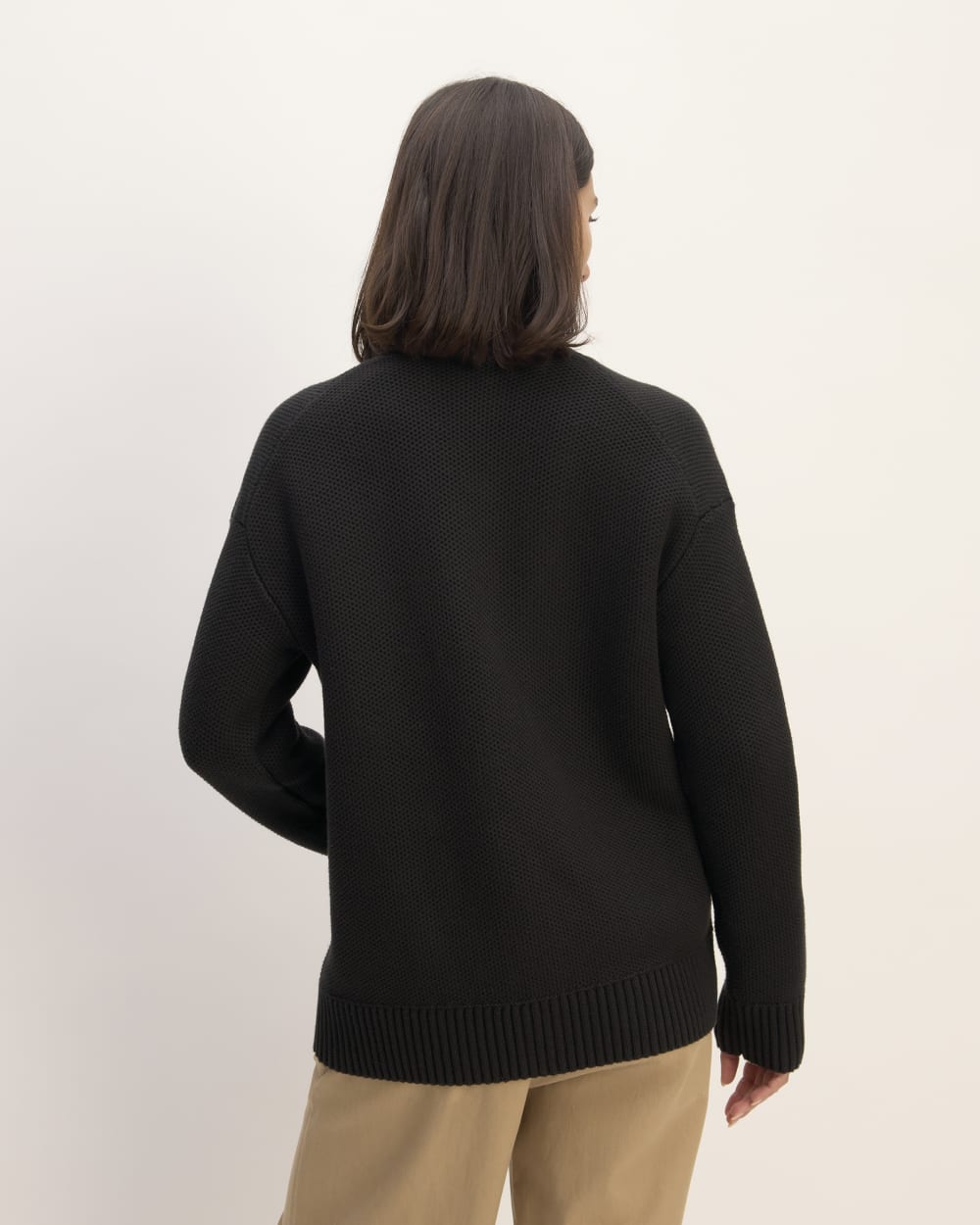 The Cotton Honeycomb Cardigan | Black - Image 5