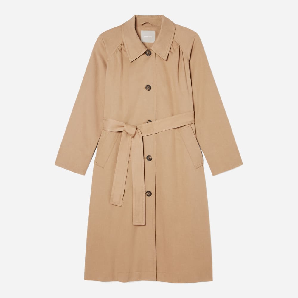 The Gathered Drape Trench | Ash Brown - Image 2