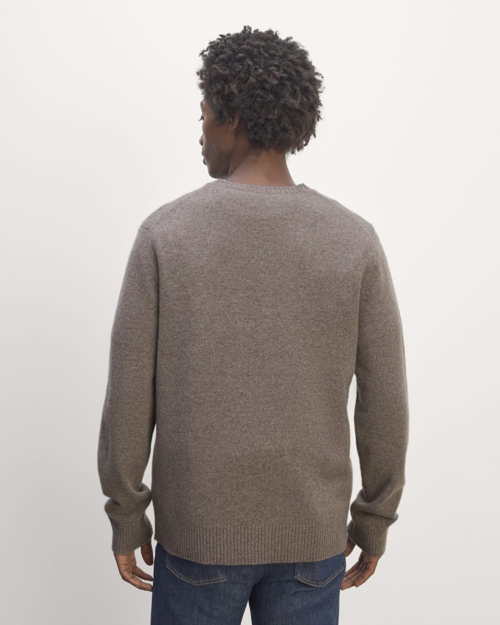 The Premium Merino Crew Neck Sweater | Taupe Melange - Image 6