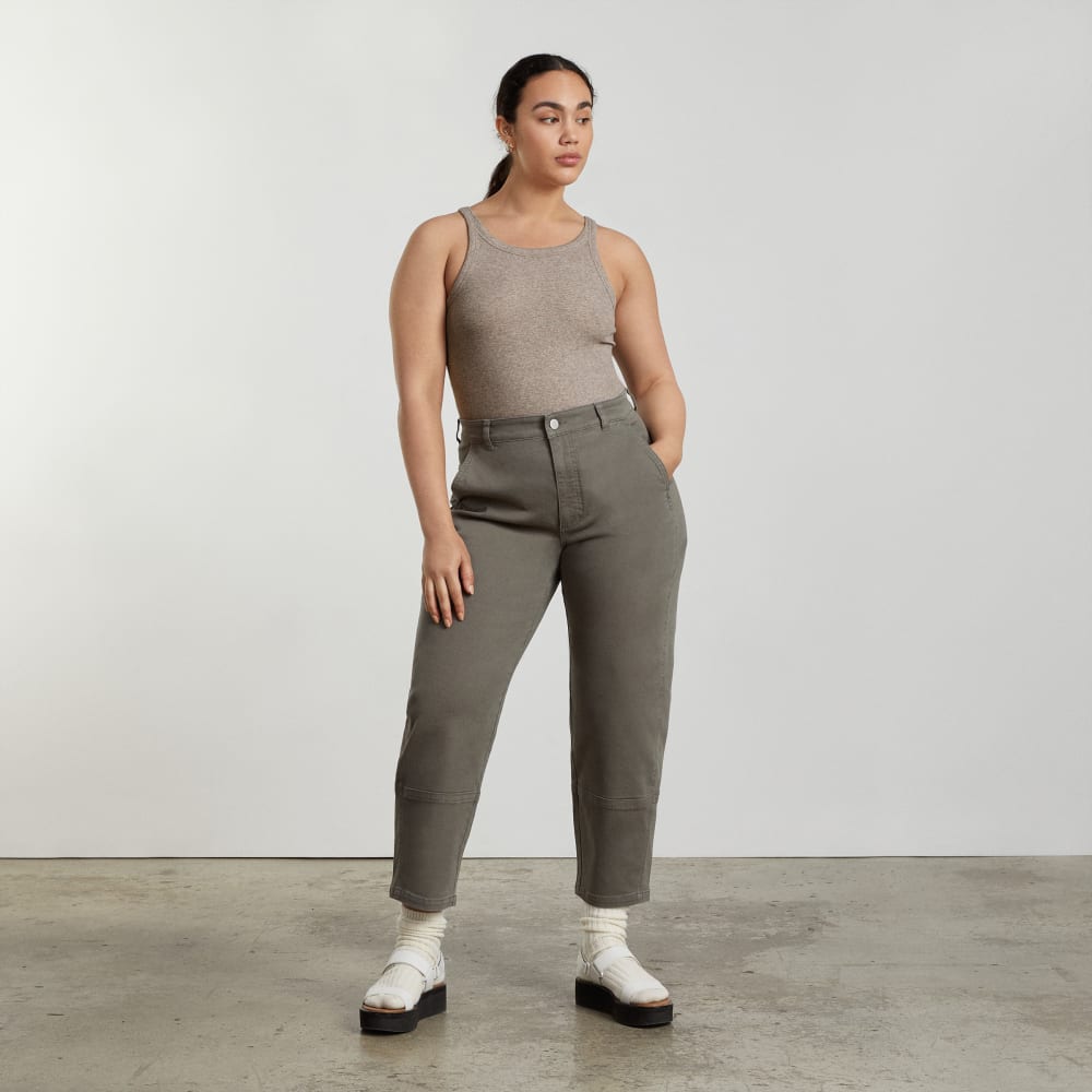 The Pima Micro-Rib Short Tank | Heathered Burnt Sugar - Image 5