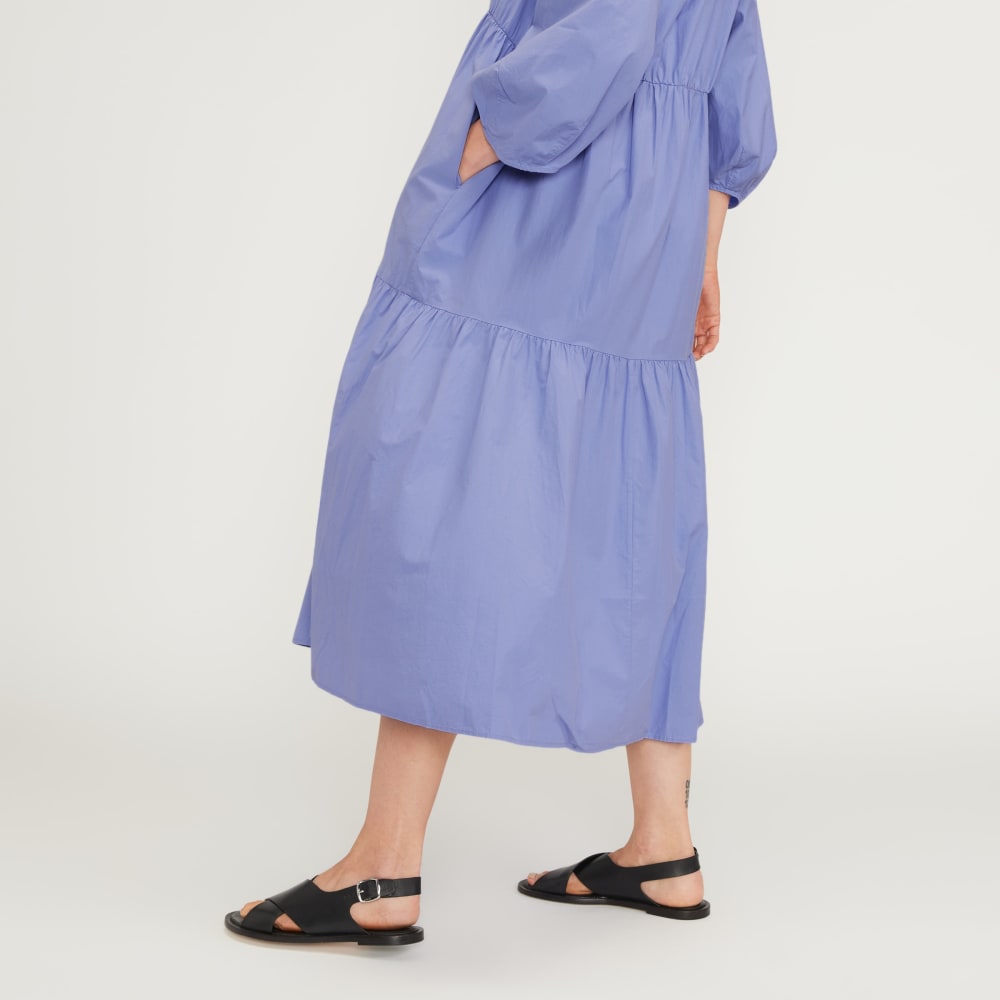 The Poplin Tiered Dress | Cornflower Blue - Image 6