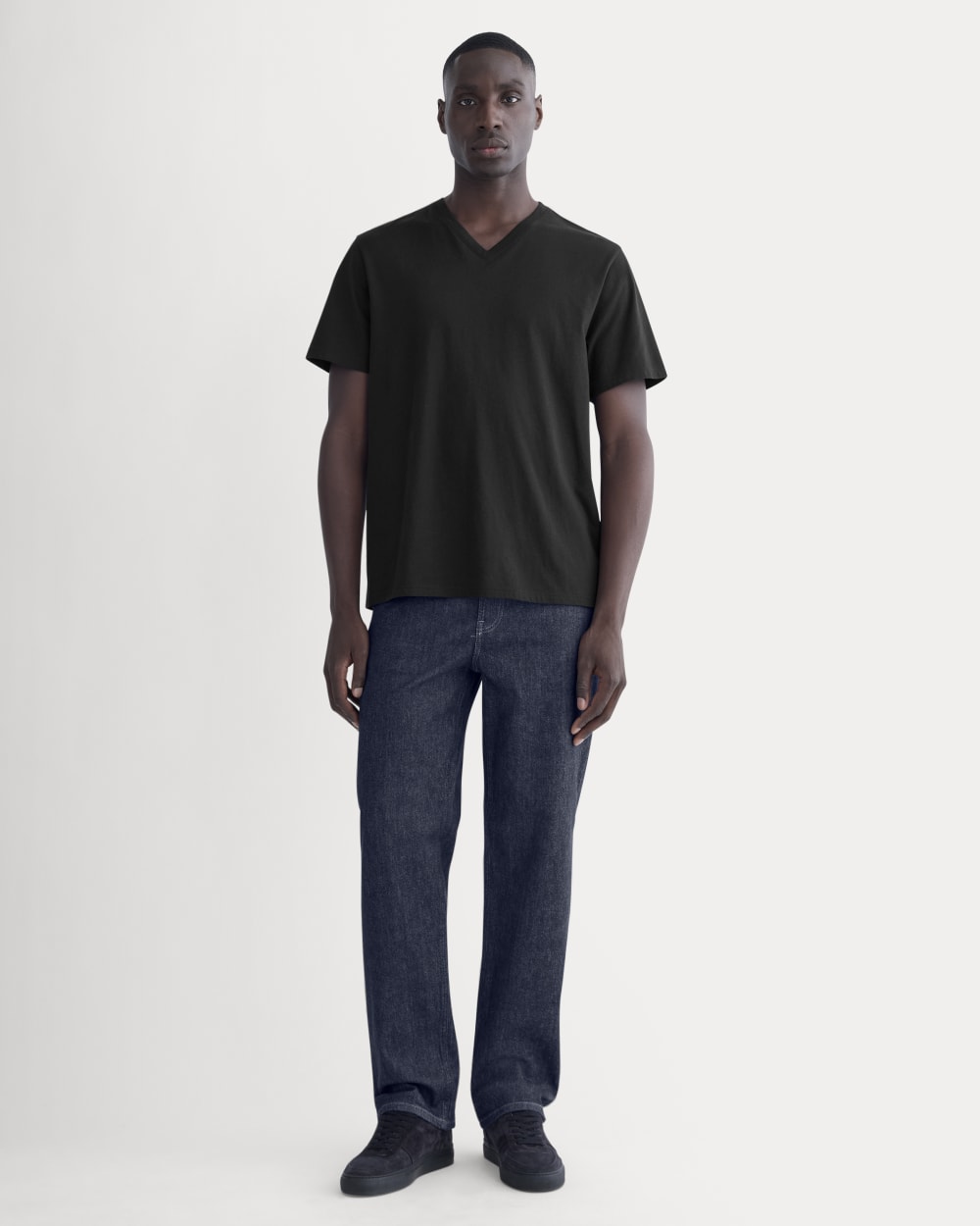 The Essential Organic V-Neck Tee | Black - Image 3