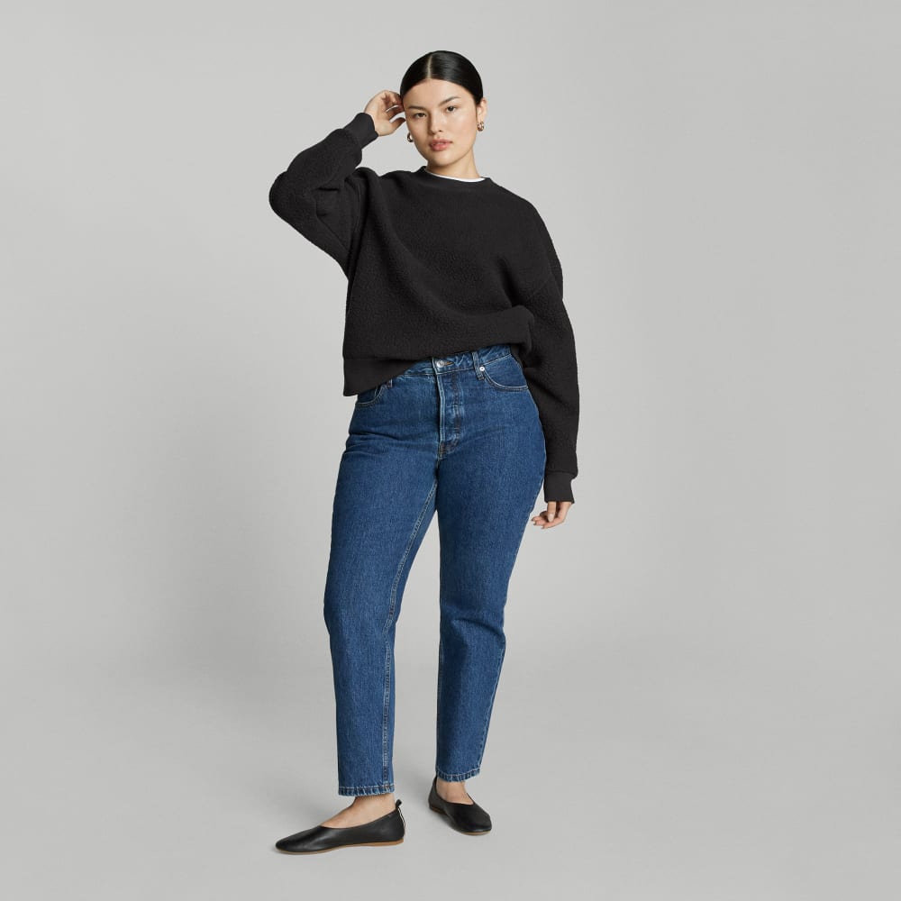 The ReNew Teddy Oversized Crew | Black - Image 6