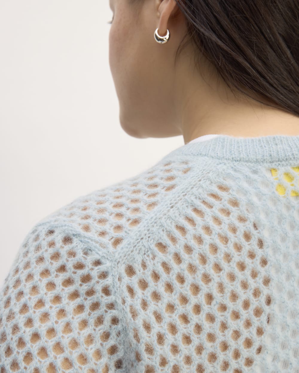 The Everlane x Marques' Almeida Alpaca Mesh Cardigan | Mist - Image 5
