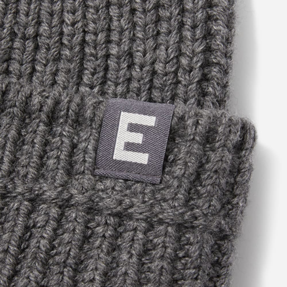 The Organic Cotton Chunky Beanie | Heathered Charcoal - Image 2