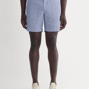 The 7 Linen Trouser Short | Chambray