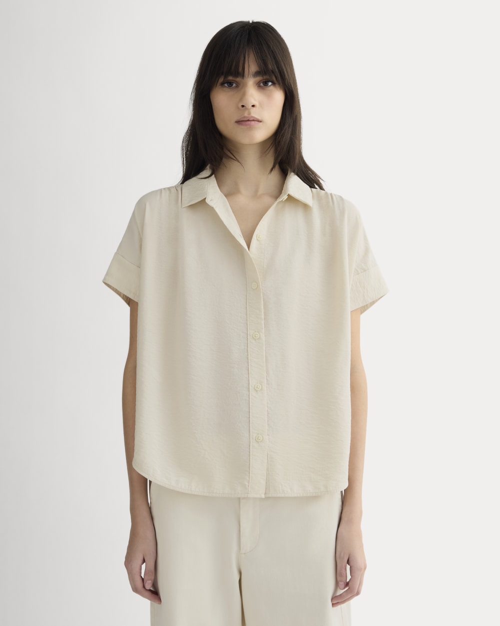 The Square Shirt in SoftLuxe | Sandshell