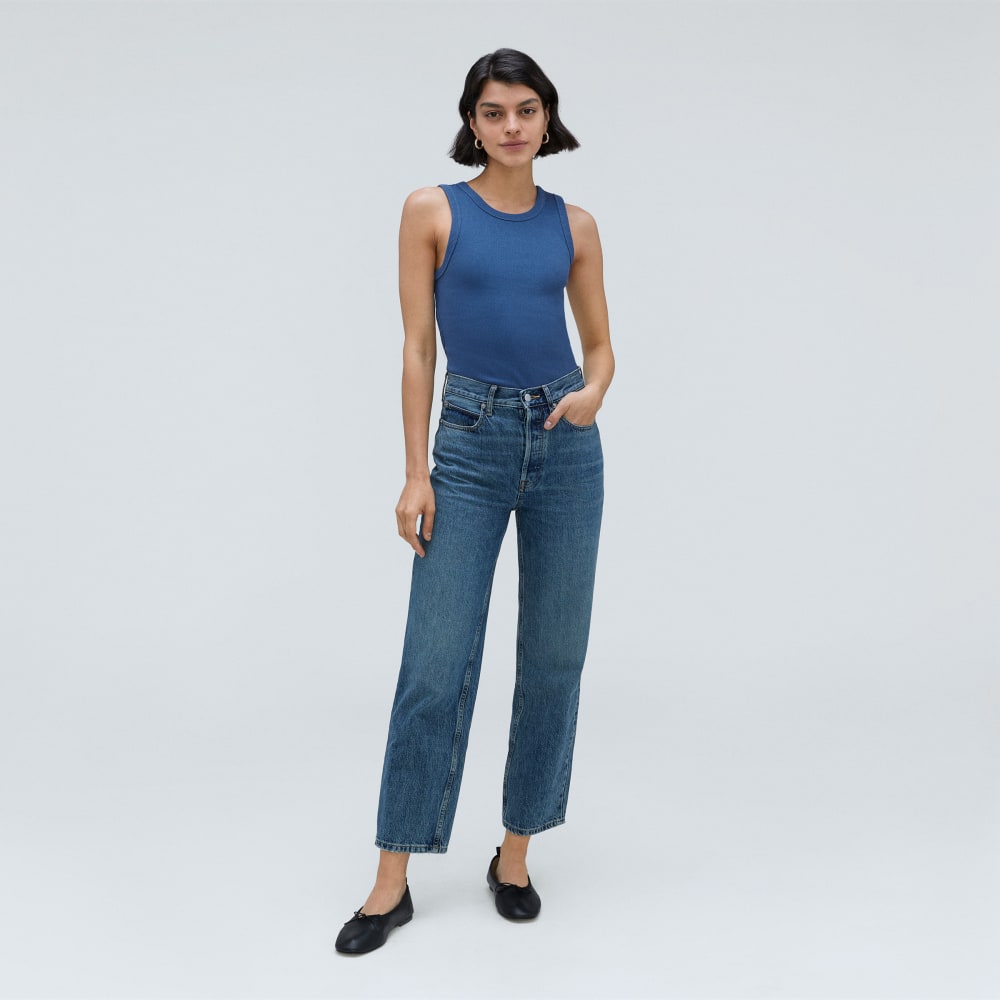 The Ribbed Cutout Tank | Deep Blue - Image 5