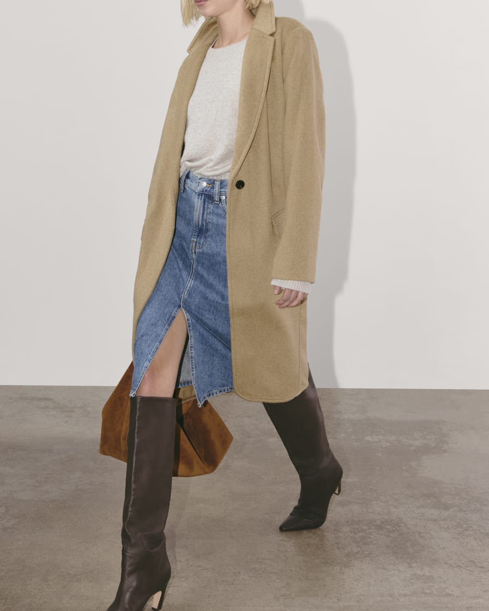 The Topcoat in Wool | Dark Heathered Camel - Image 4