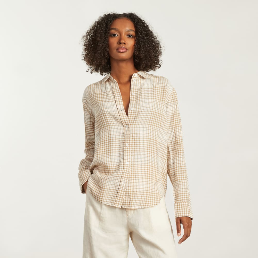 The Must-Have Shirt in Linen | Iced Coffee Grid - Image 2