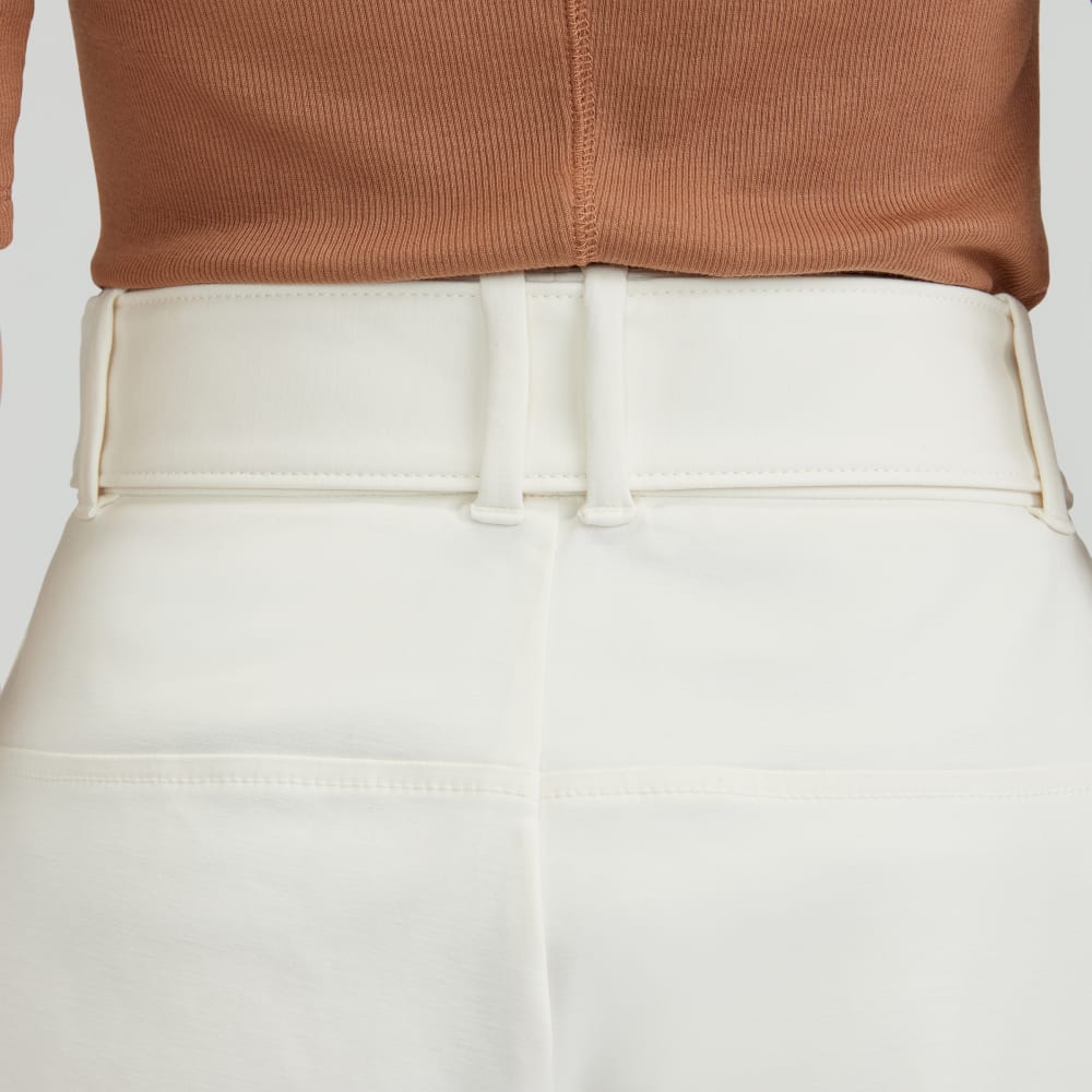 The Structured Cotton Belted Pant | Bone - Image 5