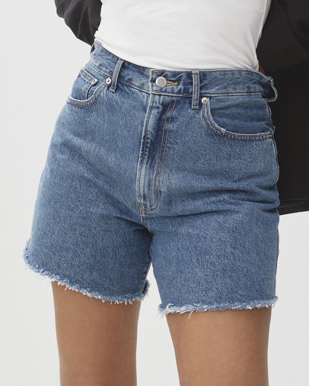 The A-Line Denim Short | Medium Indigo - Image 3