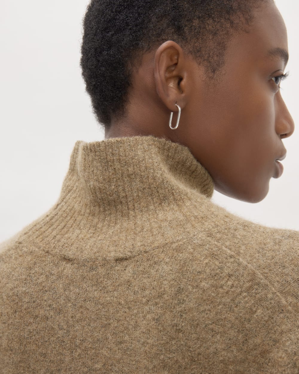 The Cozy Stretch Turtleneck Dress | Heathered Toasted Coconut - Image 4