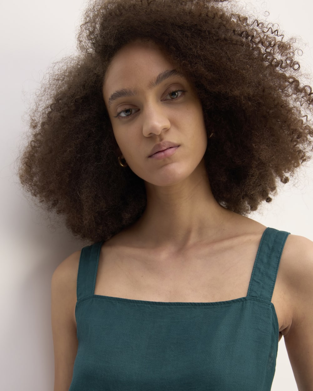 The Linen Side-Button Jumpsuit | Dark Sea - Image 3