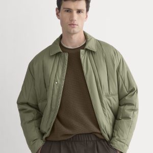 ReNew Vertical-Quilted Jacket | Lichen Green