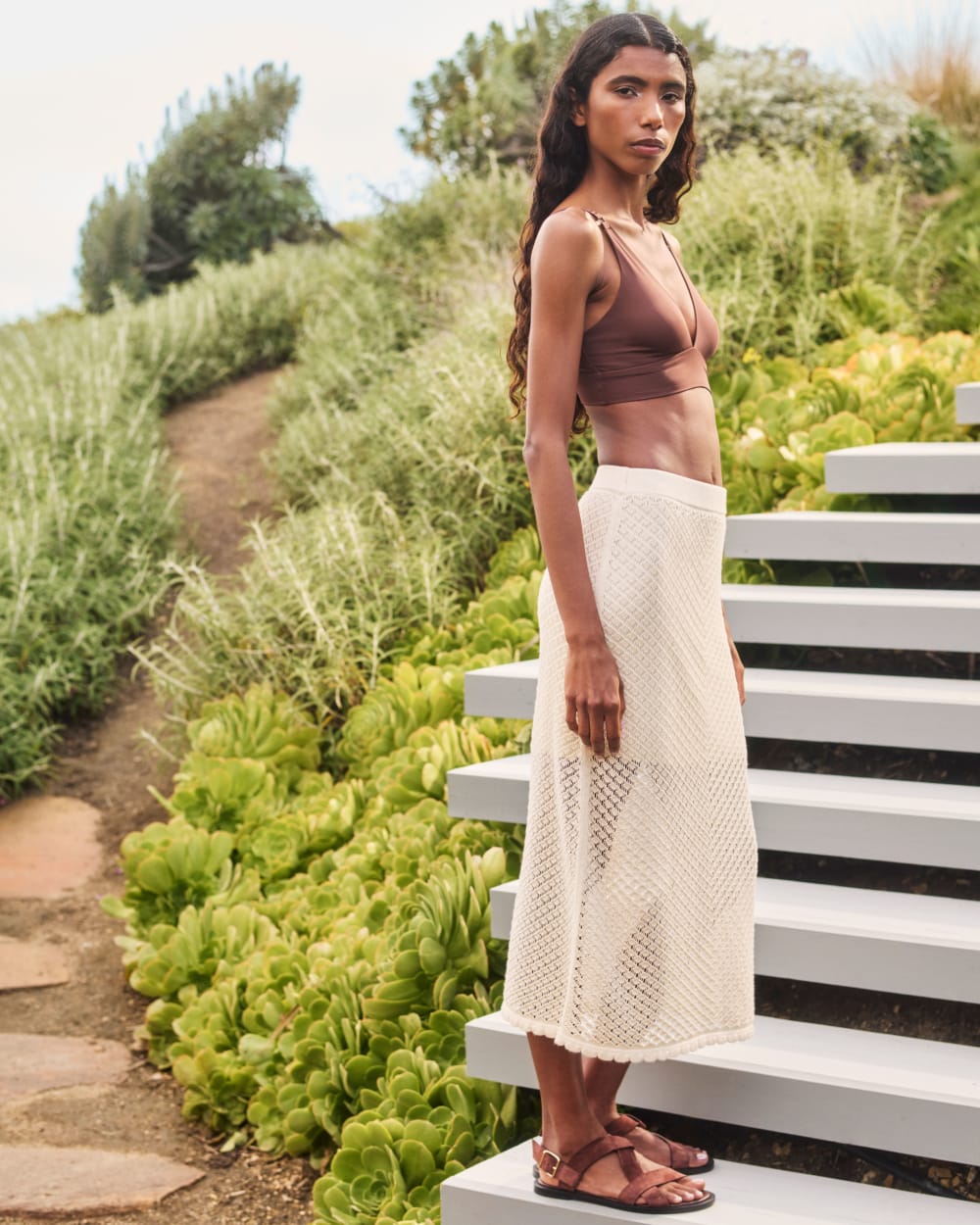 The City Strap Sandal | Burnt Umber Suede - Image 7