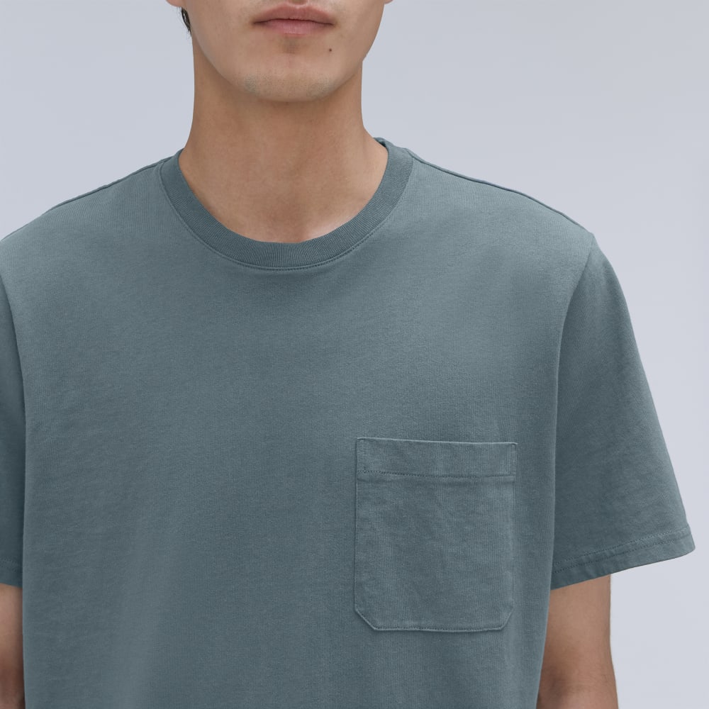 The Organic Cotton Pocket Tee | Greyish Blue - Image 4