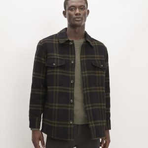 The ReWool? Oversized Shirt Jacket | Black / Olive