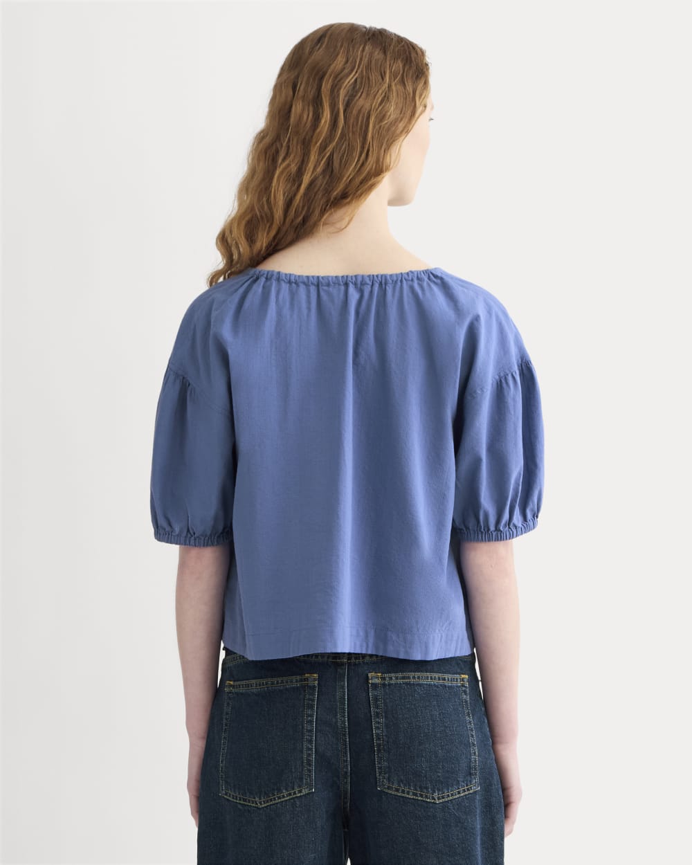 The Gauze Button-Up | Soft Cobalt - Image 5