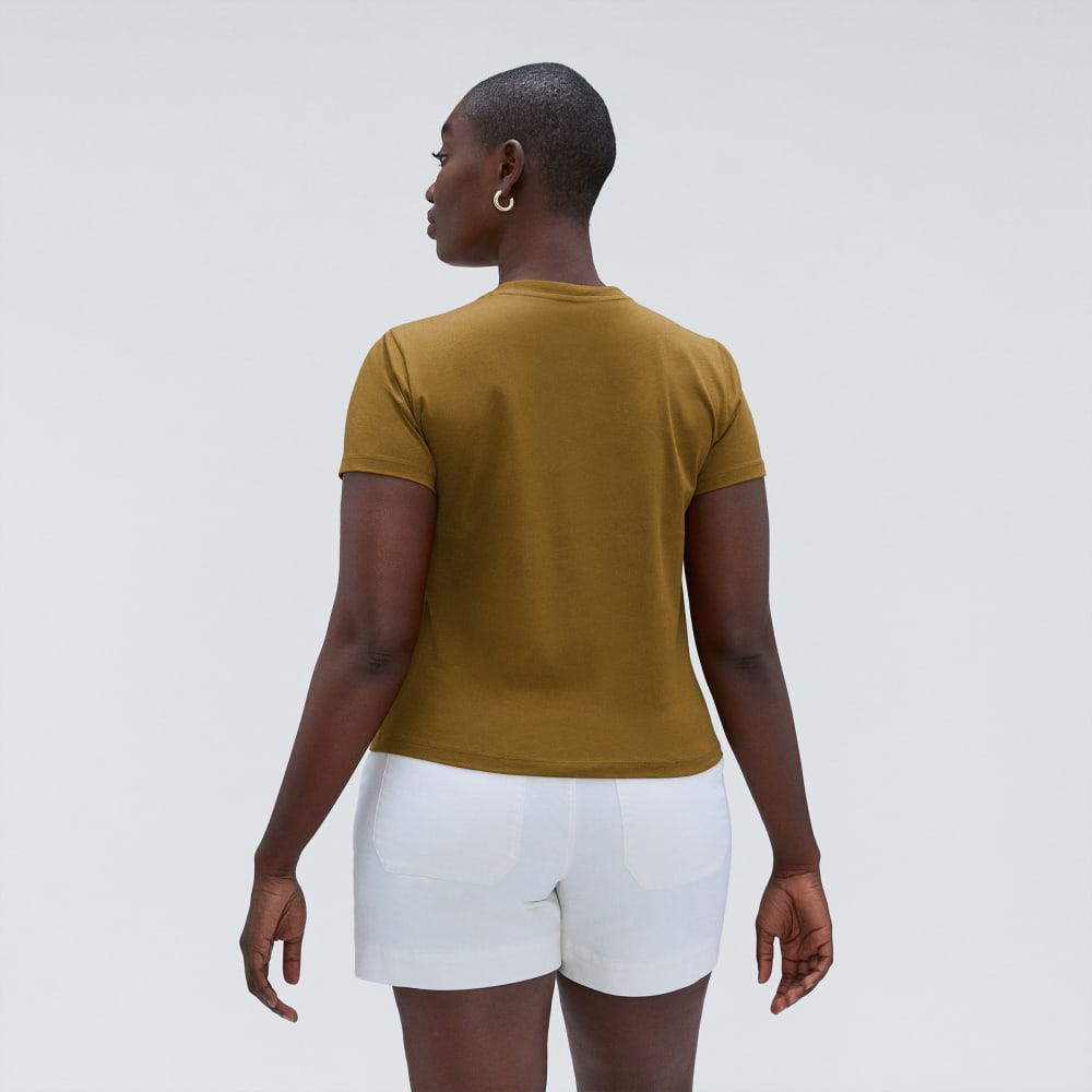 The Box-Cut Tee in Essential Cotton | Tapenade | No Pocket - Image 3