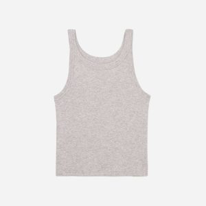 The Pima Micro-Rib Short Tank |  Heathered Grey